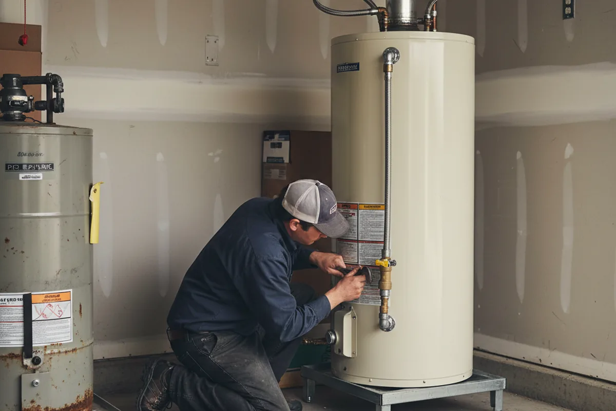 Water heater and shutoff valve replacement in Waconia